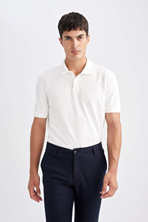 DeFacto New Regular Fit Polo Yaka Basic Düz Kısa Kollu Tişört D5999AX24SMWT32