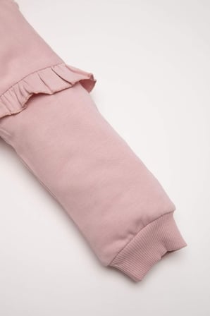 Kız Bebek Çiçekli Sweatshirt Tayt 2'li Takım