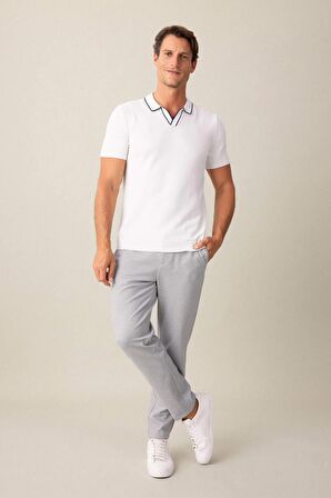 DeFacto Jogger Düz Paça Her Yöne Esneyen Yazlık Kumaş Pantolon T6317AZ24SPGR210