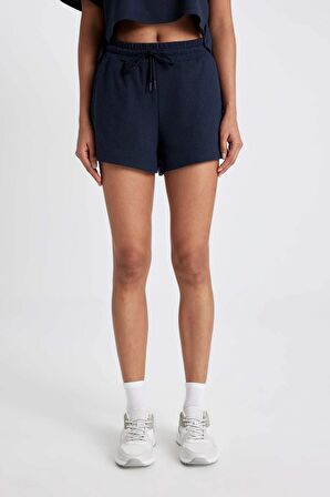 DeFactoFit Standart Fit Sporcu Düz Paça Ribana Şort A9919AX24SMNV146