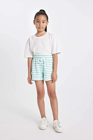 DeFacto Kız Çocuk Çizgili Şort D0902A824HSTR507