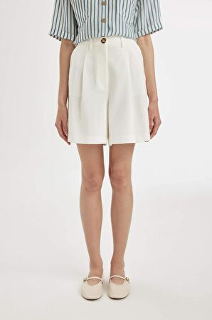 DeFacto Yüksek Bel Geniş Paça Şort D1198AX24SMWT34