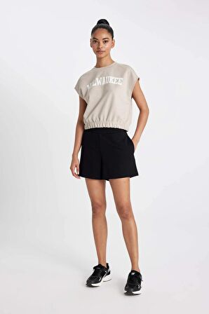 DeFactoFit Oversize Geniş Kalıp Kısa Paça Sporcu Şort C6135AX24HSBK81