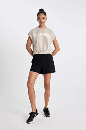DeFactoFit Oversize Geniş Kalıp Kısa Paça Sporcu Şort C6135AX24HSBK81