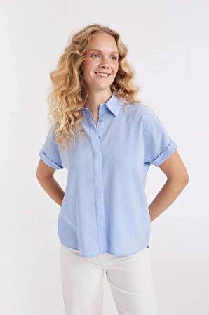 DeFacto Oversize Fit Kısa Kollu Gömlek D3068AX24SMBE305