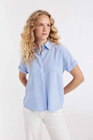 DeFacto Oversize Fit Kısa Kollu Gömlek D3068AX24SMBE305