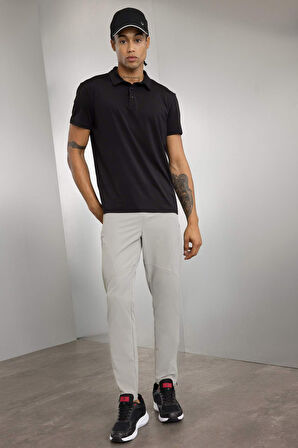 DeFactoFit Sporcu Dokuma Pantolon Slim Fit Dar Kesim Çift Cepli Fermuarlı Paça C9262AX24AUKH418