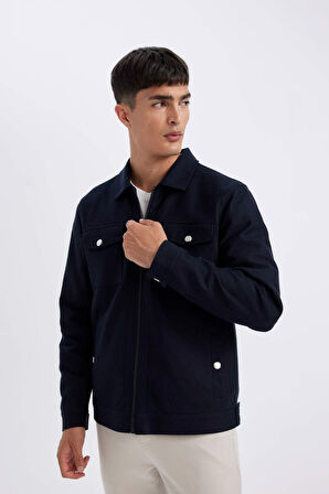 DeFacto Slim Fit Polo Yaka Astarlı Ceket Mont Y4458AZ24AUNV106