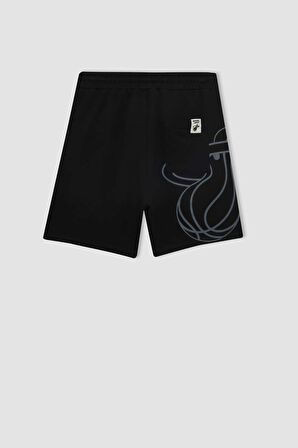 DeFactoFit NBA Miami Heat Standart Fit Kısa Paça Şort B9915AX24SMBK81