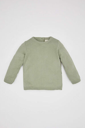DeFacto Erkek Bebek Bisiklet Yaka Basic Düz Triko Kazak A5036A524AUGN1135