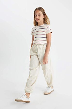 DeFacto Kız Çocuk Paraşüt Jogger Paça Pantolon D0646A824SMBG734