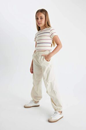 DeFacto Kız Çocuk Paraşüt Jogger Paça Pantolon D0646A824SMBG734