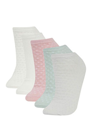 DeFacto Kadın 5'li Pamuklu Patik Çorap C6395AXNSKR1