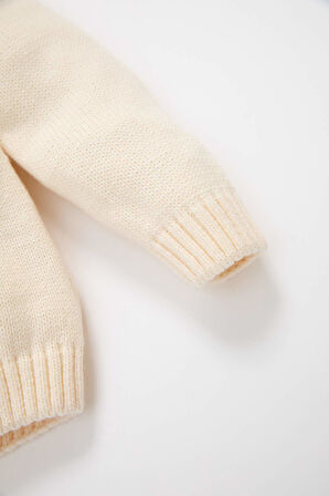 DeFacto Kız Bebek 2'li Takım Yılbaşı Temalı Bisiklet Yaka Triko Kazak İspanyol Paça Tayt C8461A524WNBG744