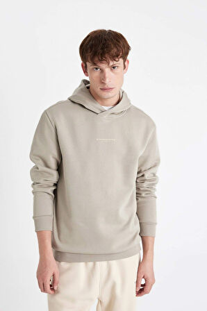 DeFacto Regular Fit Kapüşonlu Baskılı Sweatshirt C6131AX24AUKH475