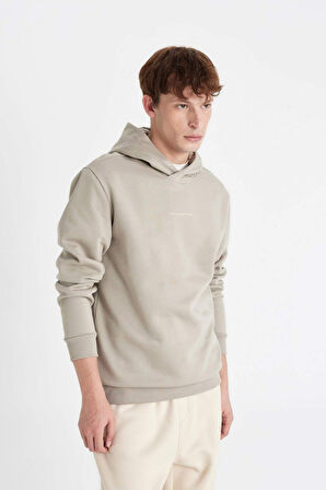DeFacto Regular Fit Kapüşonlu Baskılı Sweatshirt C6131AX24AUKH475