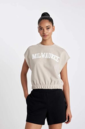 DeFactoFit NBA Milwaukee Bucks Bisiklet Yaka Kısa Kollu Tişört C0006AX24SMGR435