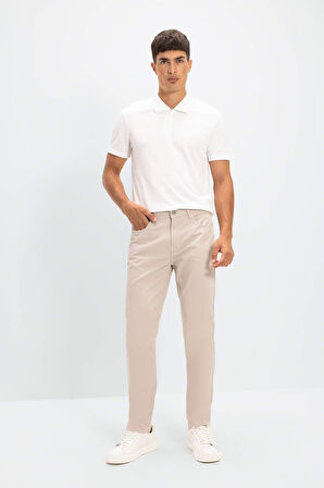 DeFacto Chino Kanvas Pantolon Slim Fit Dar Kesim Pamuklu Esnek Dar Paça C9441AX24AUBG170