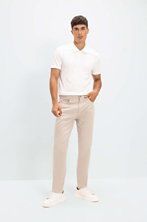 DeFacto Chino Kanvas Pantolon Slim Fit Dar Kesim Pamuklu Esnek Dar Paça C9441AX24AUBG170