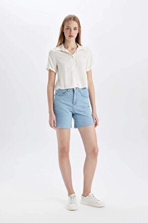 DeFacto Regular Fit Kısa Kollu Gömlek D0362AX24SMWT32