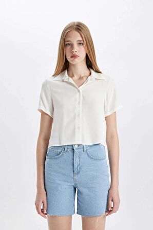DeFacto Regular Fit Kısa Kollu Gömlek D0362AX24SMWT32