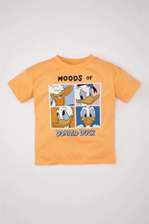 DeFacto Erkek Bebek Disney Mickey & Minnie Bisiklet Yaka Kısa Kollu Tişört C9353A524SMOG297