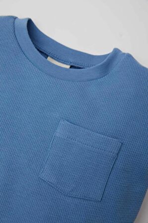 DeFacto Erkek Bebek Bisiklet Yaka Waffle Kısa Kollu Tişört C2208A524SMBE105