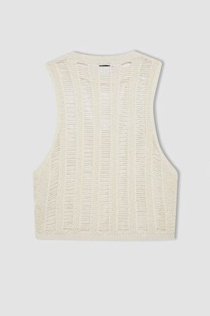 DeFacto Regular Fit Bisiklet Yaka Kroşe Atlet A7821AX24SMER105