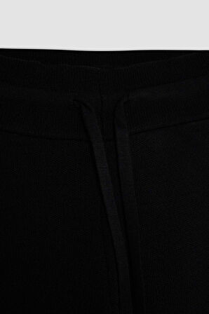 DeFacto Jogger Triko Pantolon Cepli Basic Düz Beli Lastik Bağcıklı R1701AZ24WNBK27