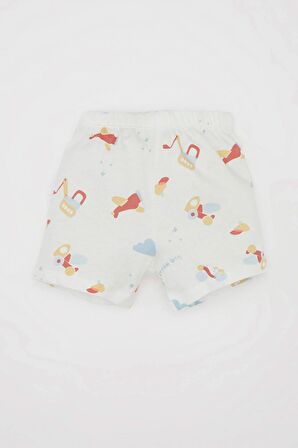 DeFacto Erkek Bebek Pijama Takım Baskılı Penye Kısa Kollu Üst Beli Lastikli Şort C9749A524HSER98