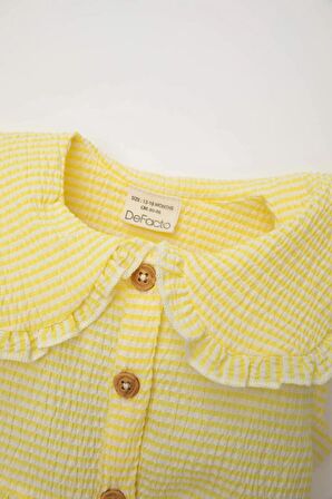 DeFacto Kız Bebek Çizgili Kolsuz Poplin Elbise C7245A524SMYL123