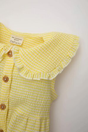 DeFacto Kız Bebek Çizgili Kolsuz Poplin Elbise C7245A524SMYL123