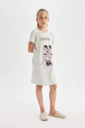 DeFacto Kız Çocuk Disney Mickey & Minnie Kısa Kollu Elbise D1426A824SMGR93