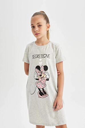 DeFacto Kız Çocuk Disney Mickey & Minnie Kısa Kollu Elbise D1426A824SMGR93