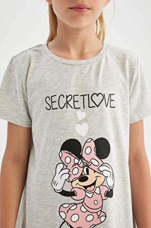 DeFacto Kız Çocuk Disney Mickey & Minnie Kısa Kollu Elbise D1426A824SMGR93