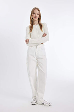 Coool Slim Fit Dar Kesim Bisiklet Yaka Triko Hırka