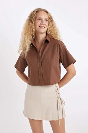 DeFacto Oversize Fit Kısa Kollu Gömlek D3521AX24HSBN321