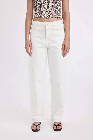 DeFacto Baggy Fit Yüksek Bel Uzun Jean Pantolon D3895AX24HSWT1