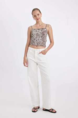 DeFacto Baggy Fit Yüksek Bel Uzun Jean Pantolon D3895AX24HSWT1