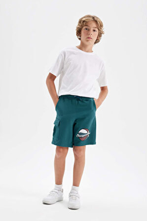 Erkek Çocuk Regular Fit Sweatshirt Kumaşı Şort