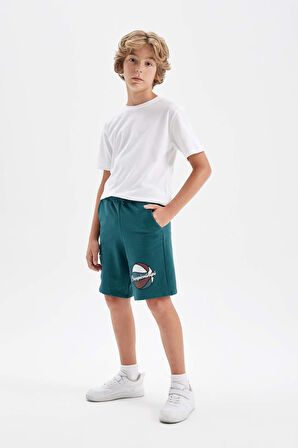 Erkek Çocuk Regular Fit Sweatshirt Kumaşı Şort