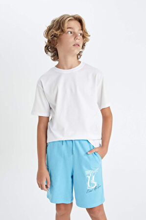 Erkek Çocuk Regular Fit Sweatshirt Kumaşı Şort
