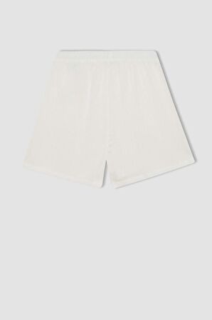 DeFacto Regular Fit Normal Bel Kısa Paça Müslin Şort Y0996AZ24HSWT32
