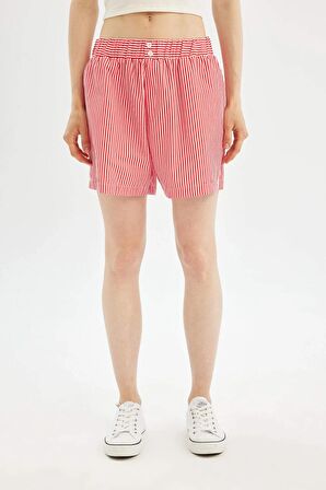 DeFacto Coool Regular Fit Normal Bel Kısa Paça Poplin Şort D3469AX24HSRD93