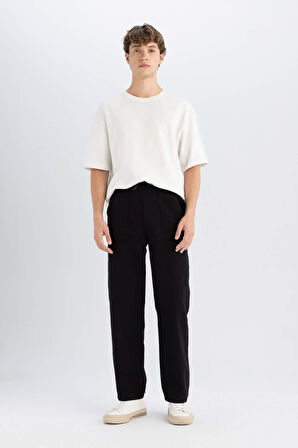 DeFacto Wide Straight Gabardin Pantolon C9159AX24AUBK81