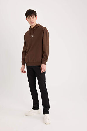 DeFacto Pedro Slim Fit Solmayan Renk Dar Kalıp Normal Bel Dar Paça Siyah Jean Pantolon S2711AZ25SPNM40