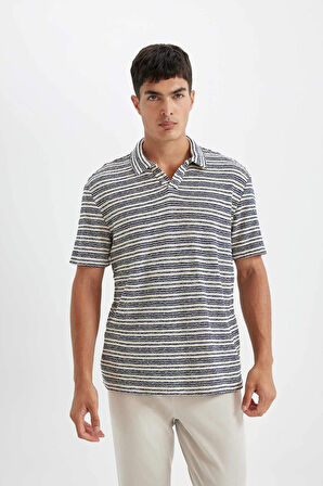 DeFacto Regular Fit Triko Kısa Kollu Polo Tişört D4818AX24SMNV46
