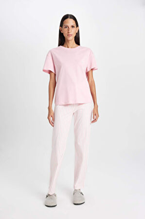 DeFacto Fall in Love Regular Fit Kısa Kollu Pijama Takımı D7540AX24AUPN149