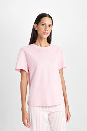DeFacto Fall in Love Regular Fit Kısa Kollu Pijama Takımı D7540AX24AUPN149