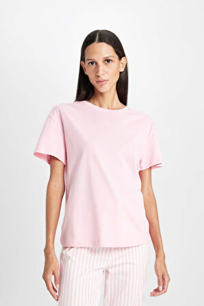 DeFacto Fall in Love Regular Fit Kısa Kollu Pijama Takımı D7540AX24AUPN149